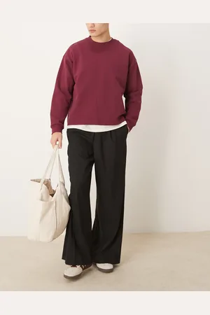 ASOS Loose leg pleat front suit trouser in