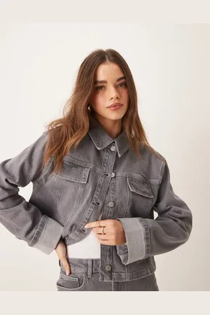 ASOS Denim turn up jacket in wash