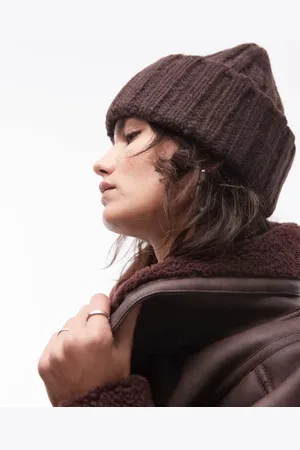 ARKET Alpaca blend knitted beanie hat in mono salt and pepper