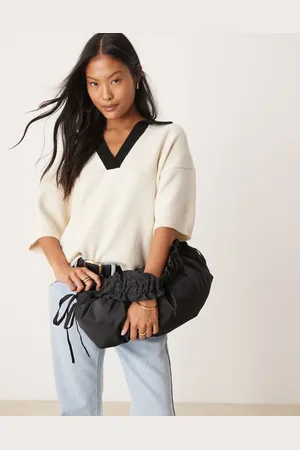 Glamorous Nylon rouched crossbody bag in
