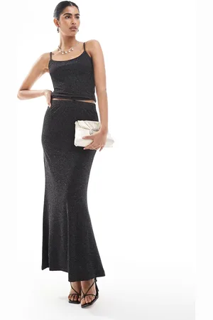 VERO MODA Mix & match maxi skirt co-ord in glitter