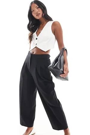 ASOS ASOS DESIGN Petite tailored barrel trousers in
