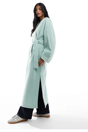 ASOS Lightweight longline formal coat in sage