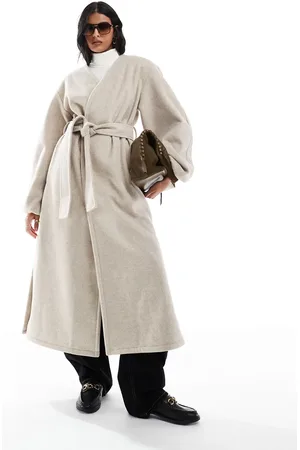 ASOS Lightweight longline formal coat in oatmeal