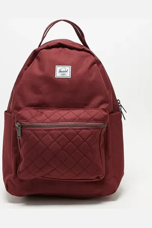 Herschel Quilted nova backpack with laptop sleeve in burgundy