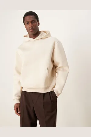 ASOS Oversized boxy scuba hoodie in oatmeal marl