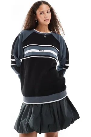Daisy Street Retro baggy sweatshirt in and grey