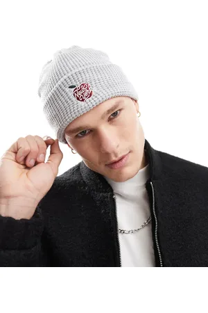 Cotton On Cotton On waffle beanie with New York graphic in