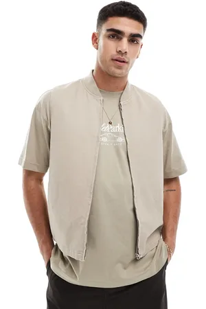 ASOS Washed gilet in stone