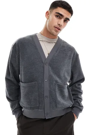 ASOS Oversized boxy towelling cardigan in