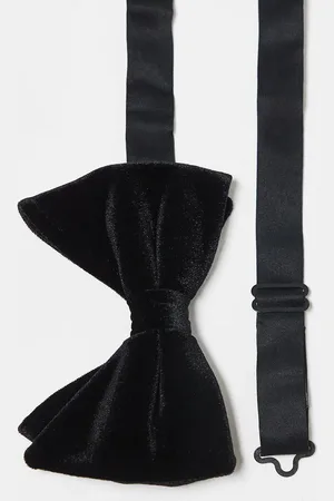 River Island Velvet bow tie in
