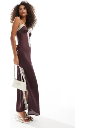 Miss Selfridge Lace insert cami maxi dress in