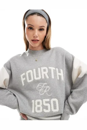 4th & Reckless X Felicia Wedin Apres Ski fourth 1850 logo knit contrast sleeve jumper co-ord in