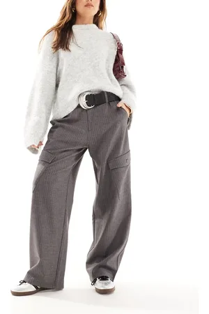 Pull&Bear Pinstripe cargo trouser in