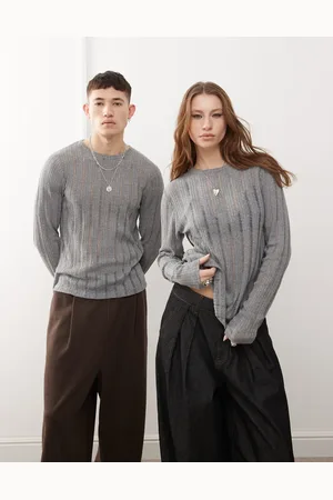 Reclaimed Unisex ladder long sleeve top in