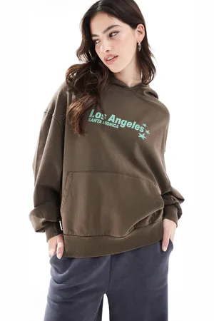 Pull&Bear Le Marais graphic oversized hoodie in