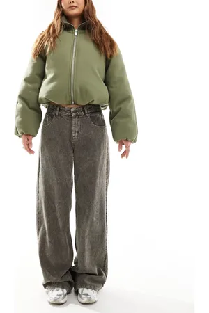 Pull&Bear Pulll&Bear wide leg corduroy jeans in