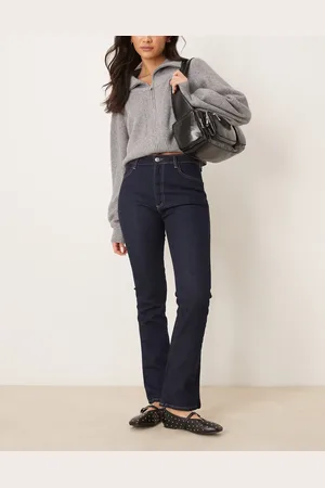 ASOS Mid rise bootcut flare jean with comfort stretch in grey
