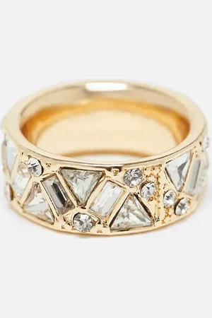 ASOS Ring with mixed crystal detail in tone