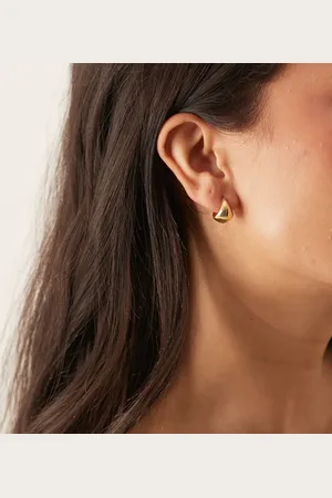 Accessorize Z plated chunky huggie hoops in