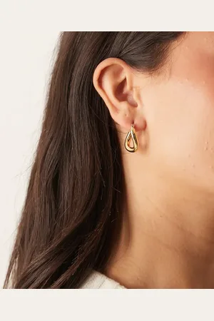 Accessorize Z plated chunky motlen hoops in