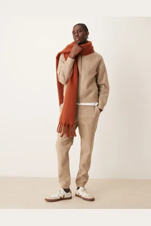 MANGO Soft touch straight leg jogger co-ord in beige