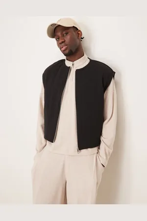 ASOS Oversized cropped heavyweight wadded gilet in