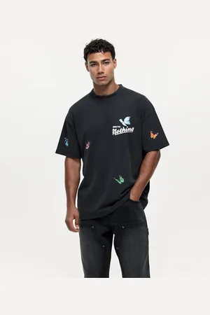Good For Nothing Butter-fly t-shirt in washed