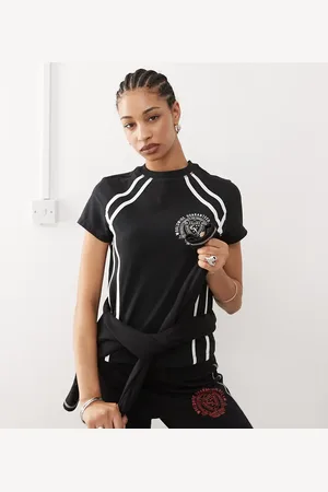 COLLUSION Shrunken sporty baby tee with piping in co-ord