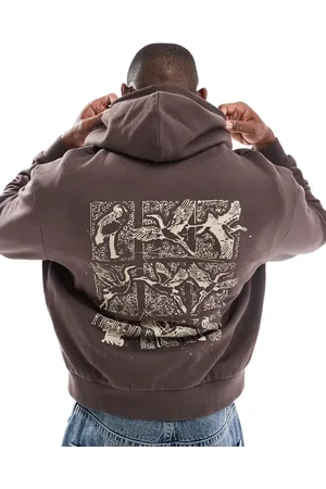 ASOS Boxy oversized hoodie with back print in