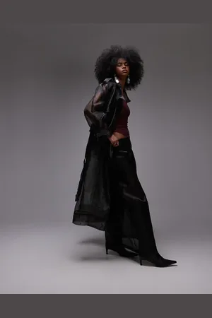 ASOS Organza maxi trench coat in