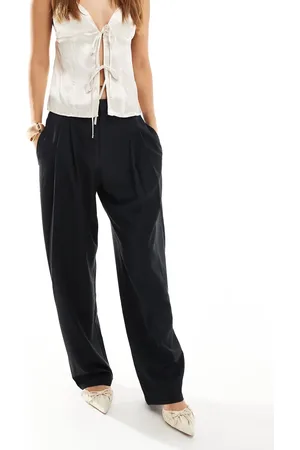 Pull&Bear Barrel leg tailored trouser in pinstripe