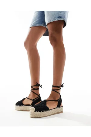 Glamorous Crochet flat espadrilles in