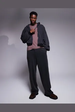 ASOS Super baggy joggers with turn up hems in washed