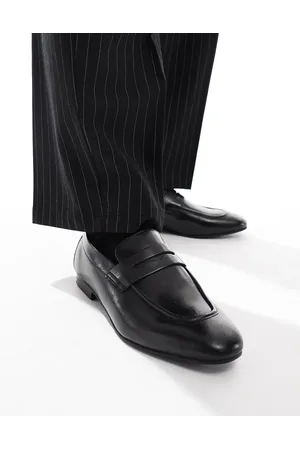 River Island Real leather loafers in
