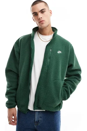 Nike Club zip through fleece in dark