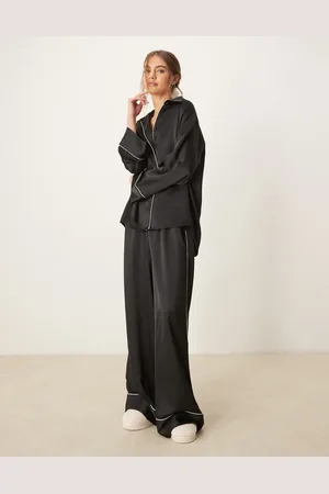 ASOS Oversized satin shirt & trouser pyjama set
