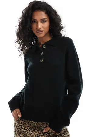 Threadbare Knitted collared jumper in