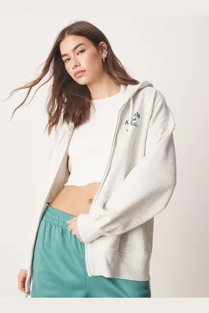 Abercrombie & Fitch Zip up hoodie in light