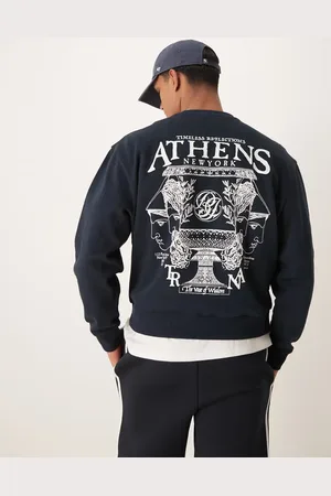 ASOS Boxy oversized crew with city print in