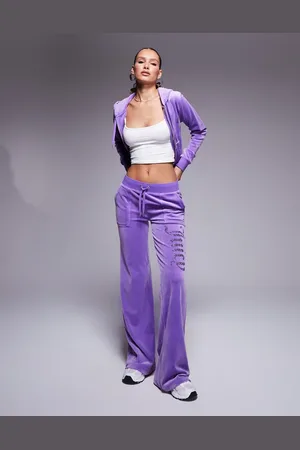 Juicy Couture Velour tonal jewel low rise joggers co-ord in