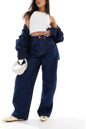 ASOS High waisted barrel leg jeans in rinse
