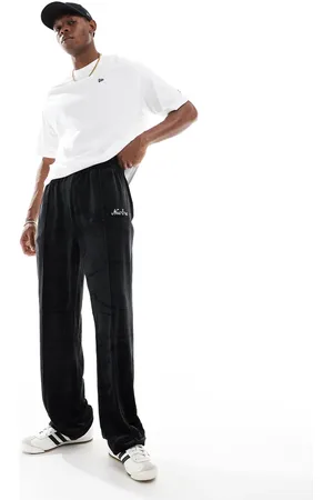 New Era Velour straight leg joggers co-ord with script logo in