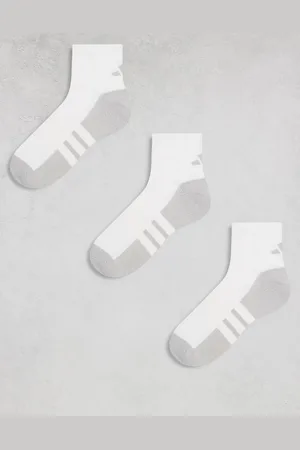 adidas Adidas Running Essentials ankle socks in white and grey 3 pack