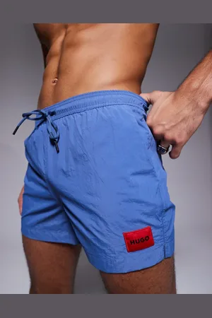 HUGO BOSS HUGO Dominica red tab logo swim short in