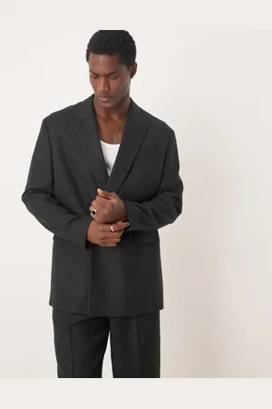 ASOS Relaxed longline suit jacket in textured fabric