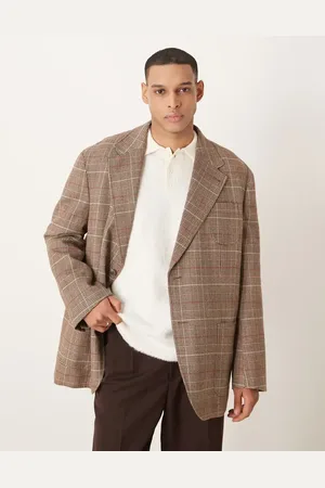 ASOS Slouchy oversized blazer in check