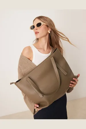Glamorous Large tote bag in dark khaki