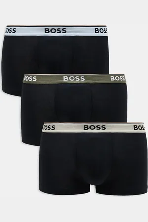 HUGO BOSS Power 3 pack logo waistband trunks in