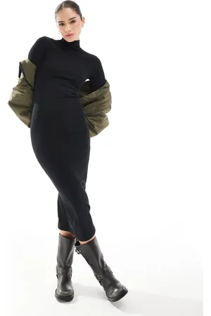 Pull&Bear Long sleeve midaxi dress in